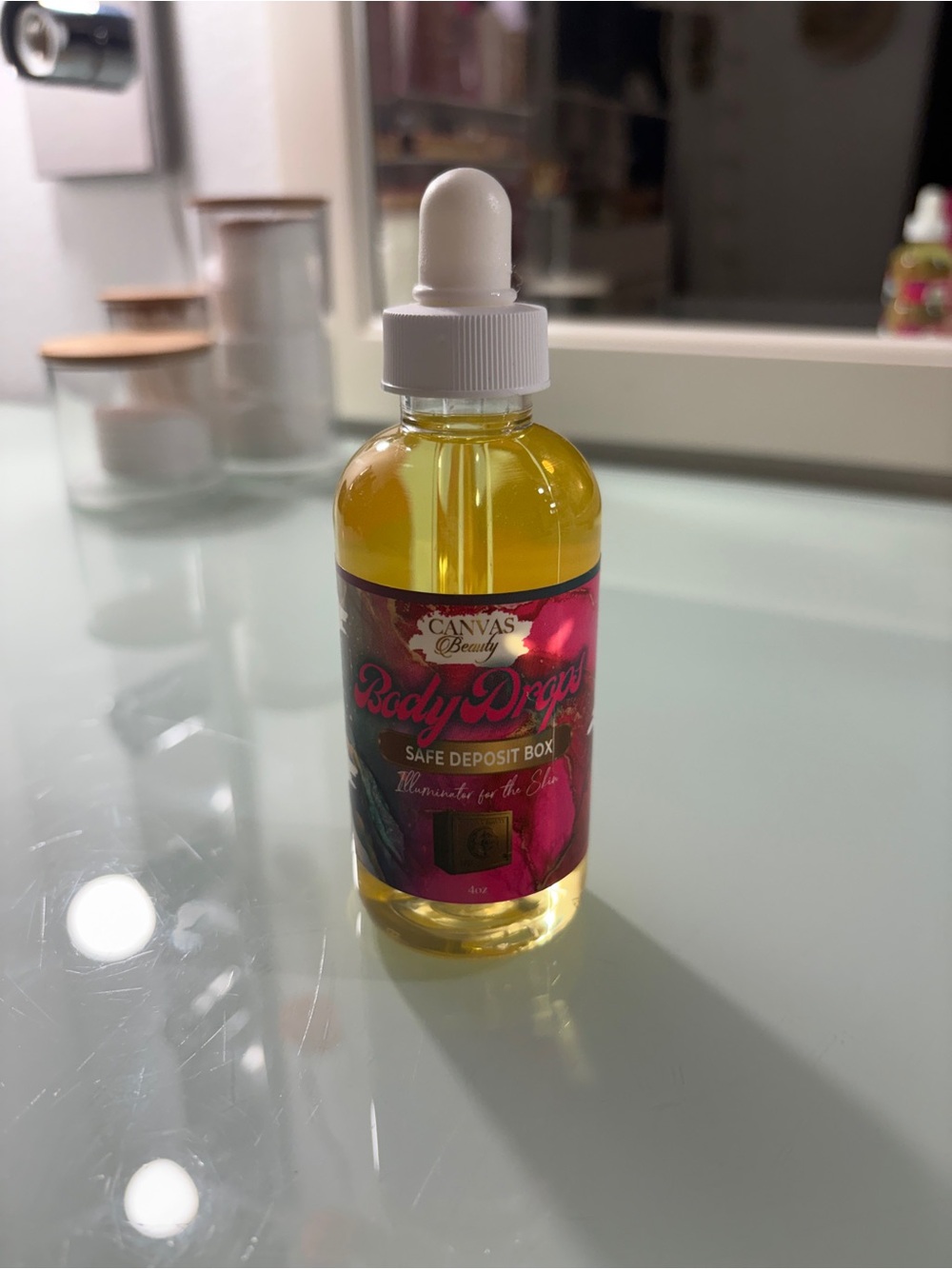 New Canvas Beauty Safe Deposit Box Body Oil Drops